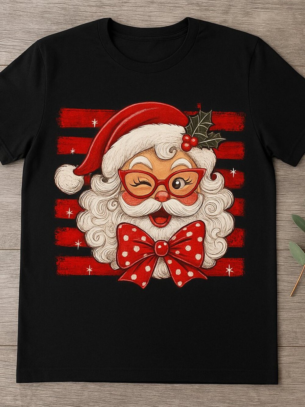 Vintage Santa Christmas T-Shirt, Retro Santa Claus Graphic Tee
